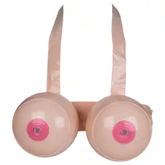   Boob Battle - nafukovací připínací prsa - naturální barva