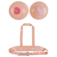   Boob Battle - nafukovací připínací prsa - naturální barva