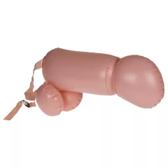   Cock Fighting - nafukovací připínací penis - realistický - tělová barva
