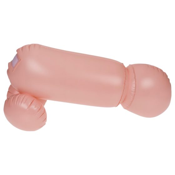 Kohoutí zápasy - nafukovací připínací penis (přírodní)
