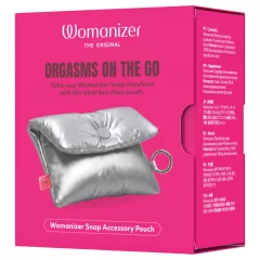   Womanizer Snap - úložný sáček s přívěskem na klíče (stříbrný)