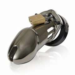 CB-6000 - luxusní penisová klec se zámkem (chrom)