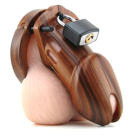CB-6000 - Luxusní klícka na penis se zámkem (dřevo)