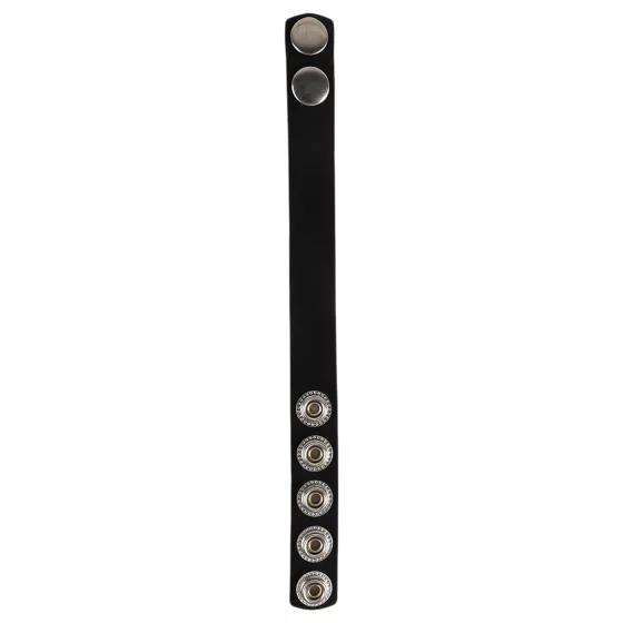 Pulselock Forge - nastavitelný silikonový erekční kroužek s drukem (černý) - 228 mm