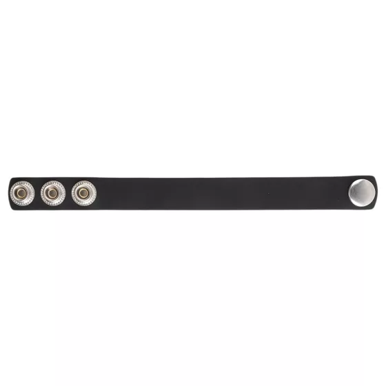 Pulselock Forge - nastavitelný silikonový erekční kroužek s patentem (černý) - 200 mm