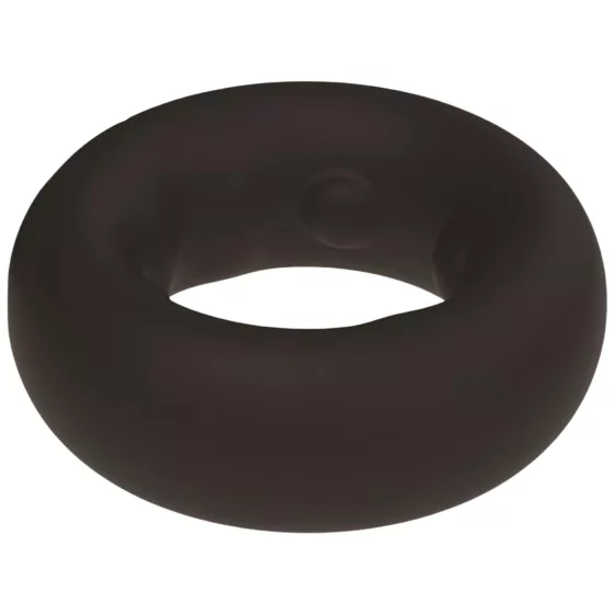 Pulselock Cocktura - puntíkovaný silikonový kroužek na penis (černý) - 27 mm