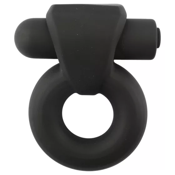 Pulselock Vantr - akumulátorový vibrační kroužek na penis a varlata (černý) - 25 mm