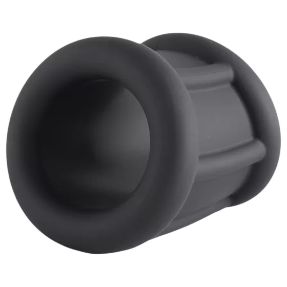 Pulselock Cocktura - vroubkovaný silikonový erekční kroužek (černý) - 30 mm