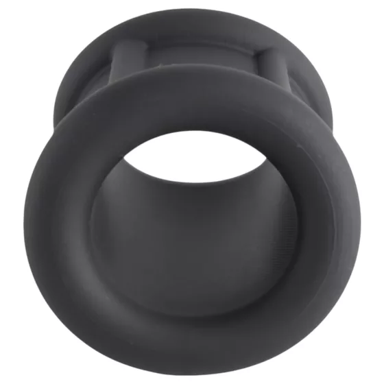 Pulselock Cocktura - vroubkovaný silikonový erekční kroužek (černý) - 30 mm