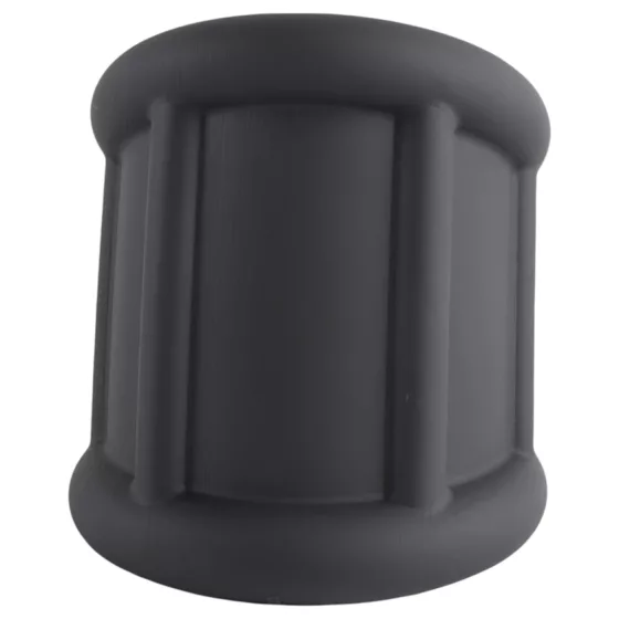 Pulselock Cocktura - vroubkovaný silikonový erekční kroužek (černý) - 30 mm