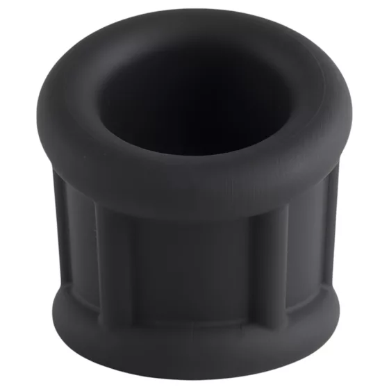Pulselock Cocktura - vroubkovaný silikonový erekční kroužek (černý) - 30 mm