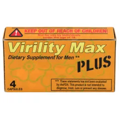   Virility Max Plus - doplněk stravy pro muže - kapsle - 4 ks