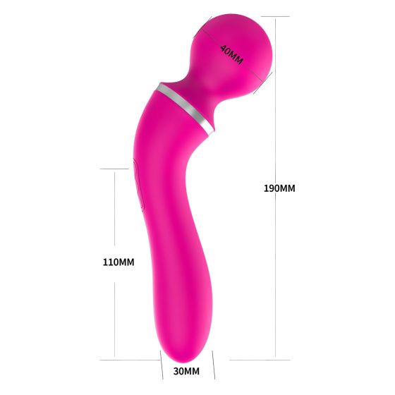 Lonely 2v1 – masážní a G-bod vibrátor se 3 nástavci (růžový)