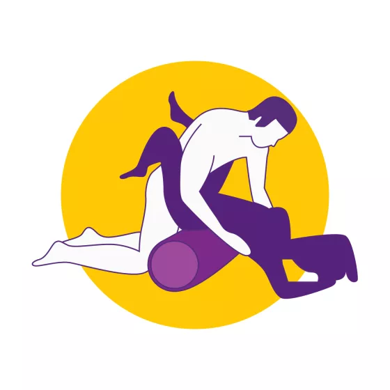Desirel Magic Pillow - nafukovací sexuální polštář - válcový (fialový)