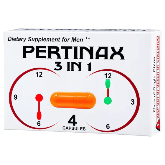 Pertinax 3in1 Plus - doplněk stravy pro muže - kapsle 4 ks