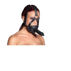 ZADO - kožený postroj s dildem - černý