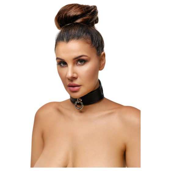 ZADO - obojek na krk - pravá kůže - černý