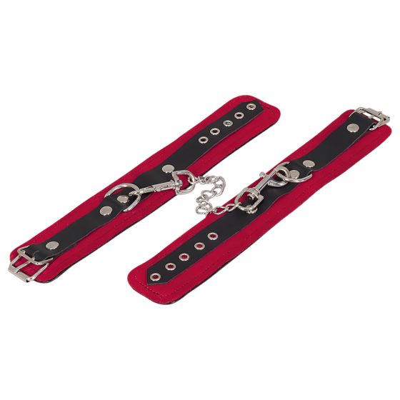 ZADO - kožená pouta na kotníky (červená)