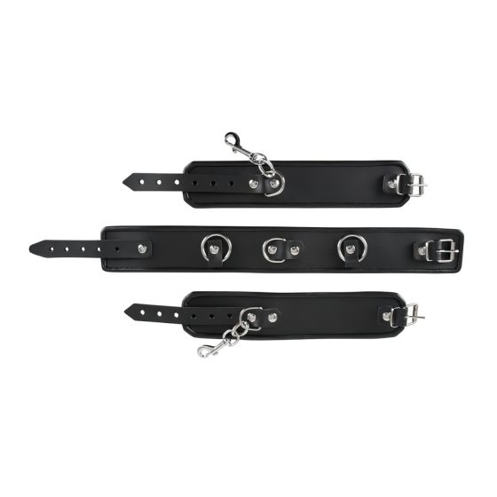 ZADO - kožený obojek s pouty - černý