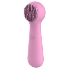   / FaceClean - akumulátorový, voděodolný přístroj na masáž obličeje (růžový)