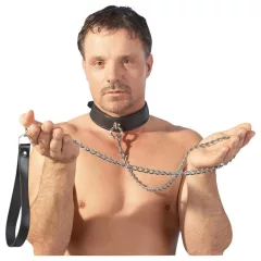 ZADO - kovové BDSM vodítko k obojku (stříbrné)