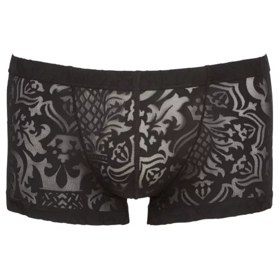 Svenjoyment - průsvitné devoré pánské spodní prádlo (černé) - M