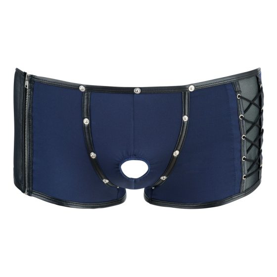 NEK - boxerky s černými vložkami s korzetovým výstřihem (modré)