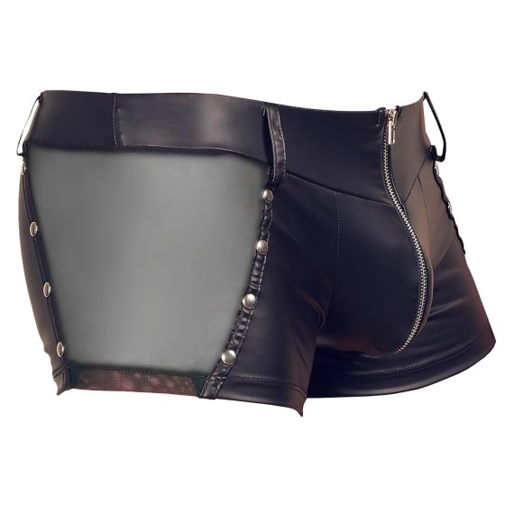 Svenjoyment - pánské lesklé boxérky - černé - XL