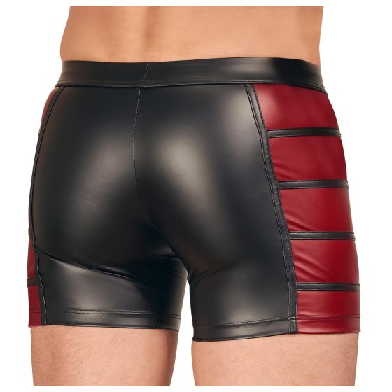 NEK - Boxerky se zipem s červenými bočními panely (černé)