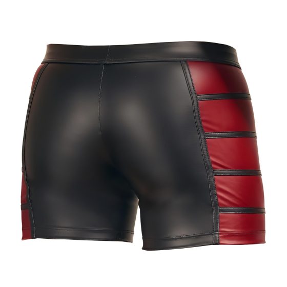 NEK - Boxerky se zipem s červenými bočními panely (černé)