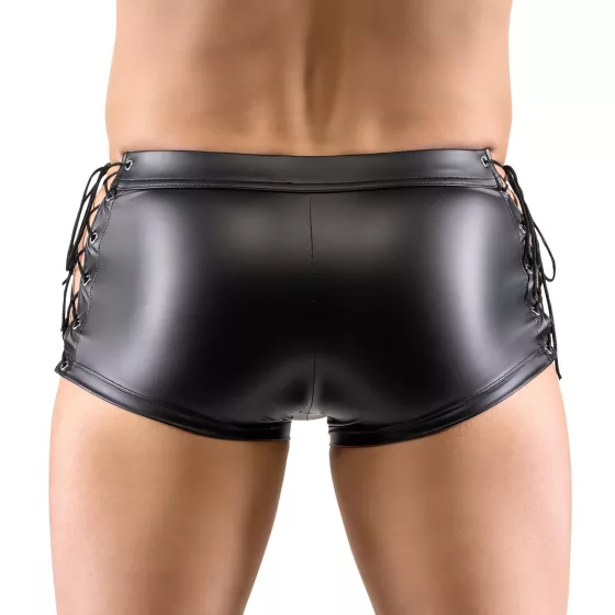 Svenjoyment - pánské boxerky s bočním šněrováním - matné černé - XL