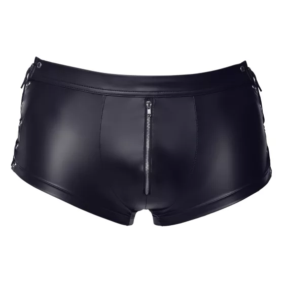 Svenjoyment - pánské boxerky s bočním šněrováním - matné černé - XL