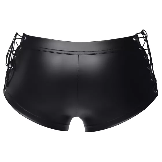 Svenjoyment - pánské boxerky s bočním šněrováním - matné černé - XL