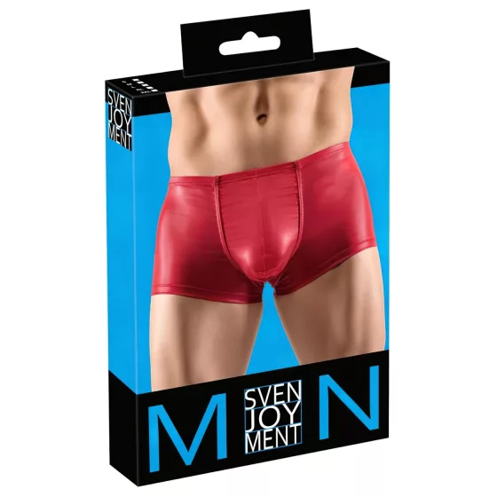 Svenjoyment - pánské push-up boxerky - lesklé - červené - M