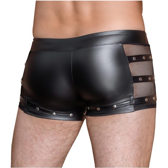 NEK - boxerky s nýty a zipem (černé)