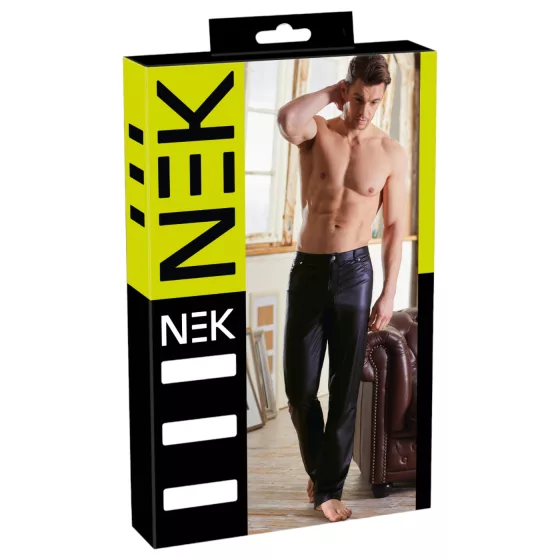 NEK - lesklé legíny - černé - L