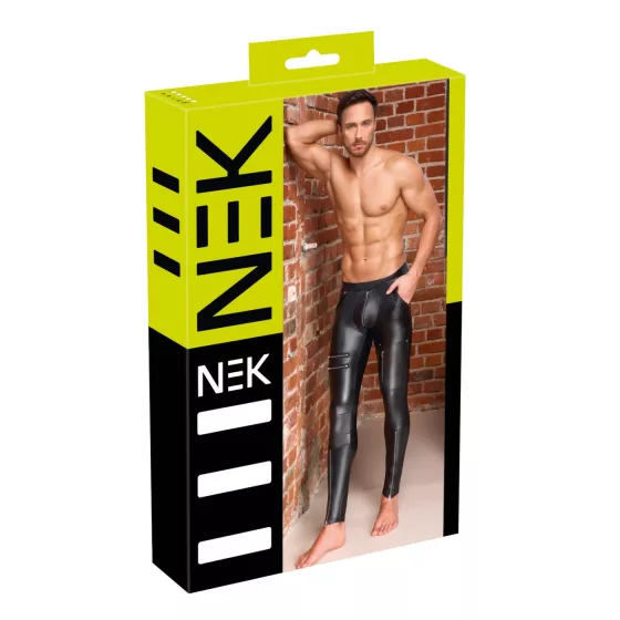 NEK - pánské kalhoty s matným efektem (černé) - XL