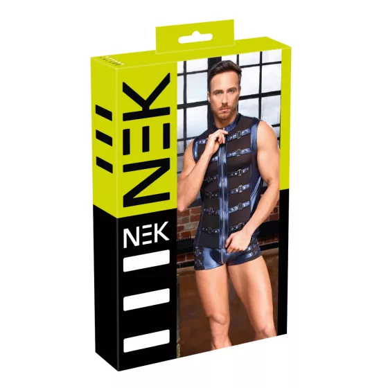 NEK - pánské tílko se síťovanou vsadkou (modré)