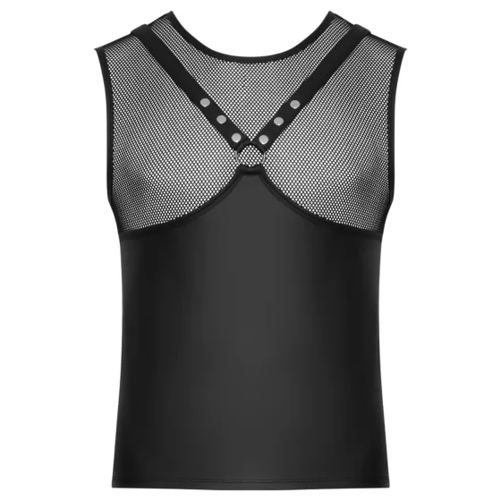 Svenjoyment - pánský bezrukávový top ve střihu postroje (černý) - XL