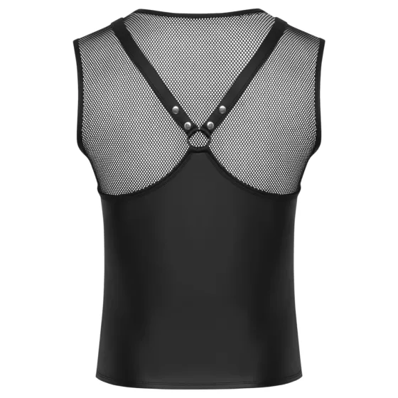 Svenjoyment - pánský bezrukávový top ve střihu postroje (černý) - XL