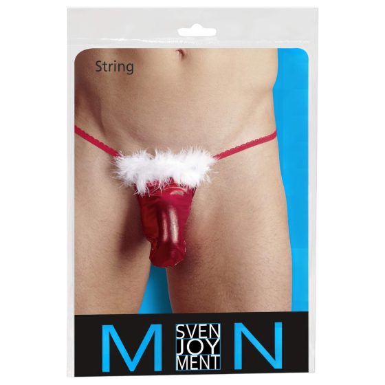 Překvapení vánoční tanga pro muže - červená (S-L)