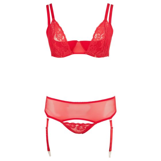 / Cottelli Plus Size - variabilní duo spodního prádla (červené)