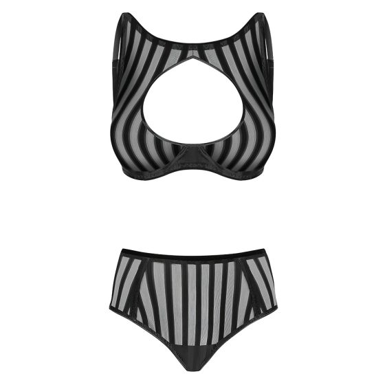 Petite Noir Exclusive - pruhovaná podprsenka set (černá)