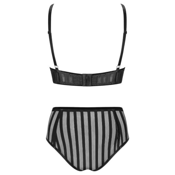 Petite Noir Exclusive - pruhovaná podprsenka set (černá)