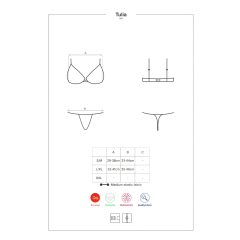   Obsessive - dámská krajková souprava prádla - černá/růžová