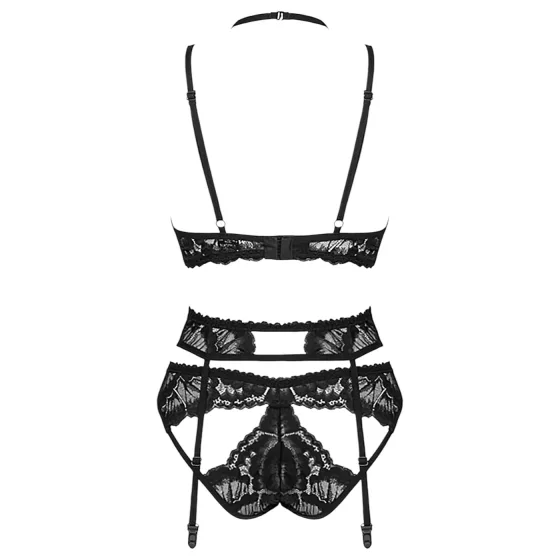 Obsessive Alessya - krajková spodní souprava (černá) - M/L