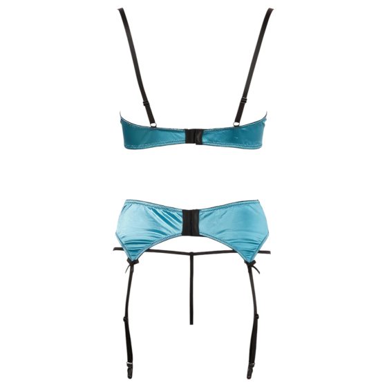 Cottelli - Jade - exkluzivní zvedací podprsenkový set (zelený)