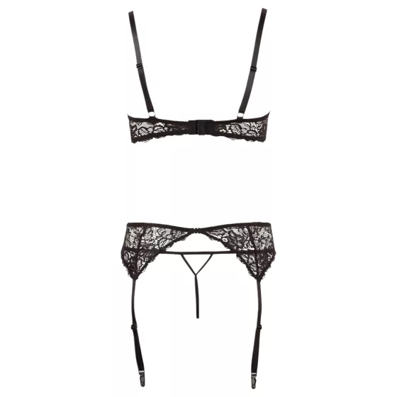 Abierta Fina - erotické prádlo set - krajka - trojdílná souprava - 85B/L