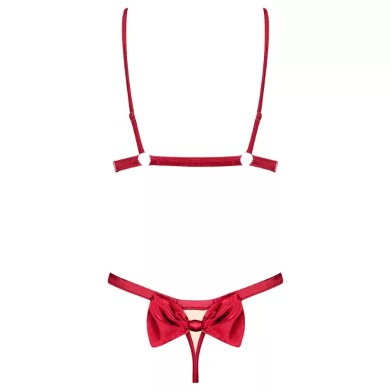 Obsessive - erotická sada prádla - pikantní set - červená - L/XL