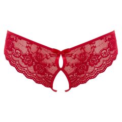   Cottelli - otevřené francouzské kalhotky s mašličkou (červené)
